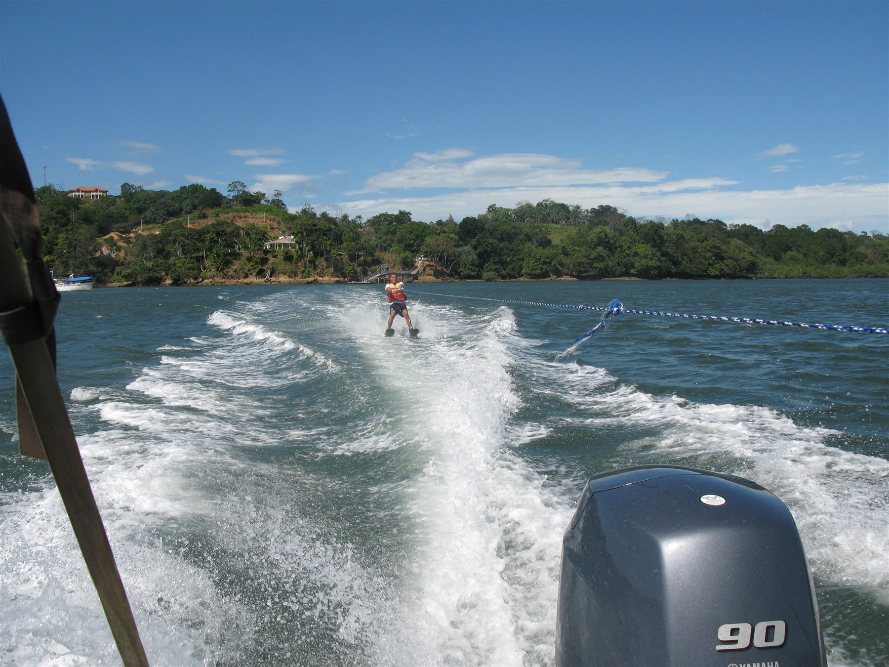 Waterskiing at Bocas del Mar